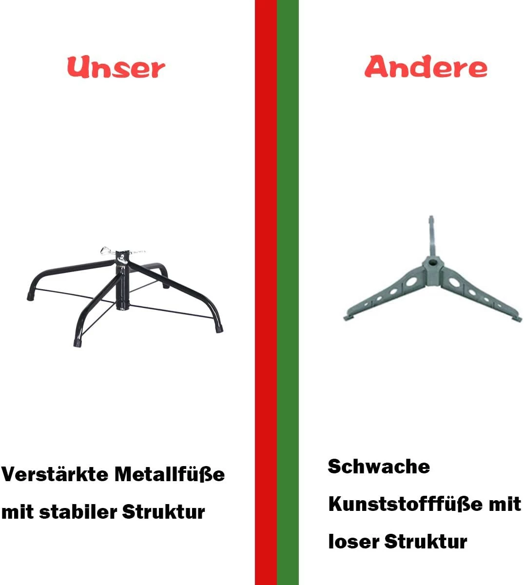 Costway 180cm Künstlicher Weihnachtsbaum – Bild 7