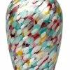 7ART Handbemalte Glasvase - Tischvase aus Glas 20 cm