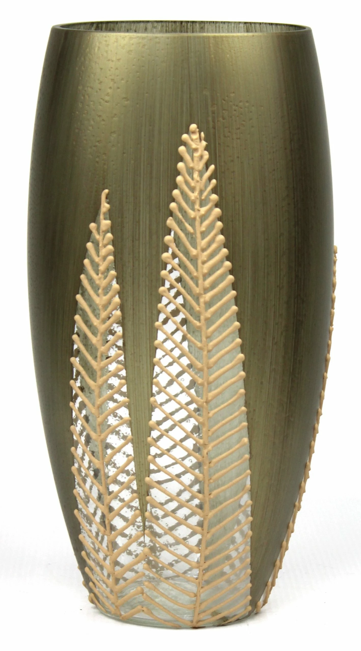 7ART Handbemalte Glasvase - Tischvase aus Glas 30 cm