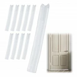 Relaxdays 10x Zugluftstopper für Türen weiß - Weiß - Schwarz