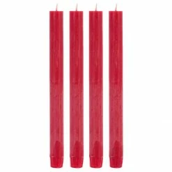 5five Simply Smart 4er Set Rustikale Kerzen in hellgrau