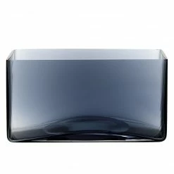 Leonardo Dekogefäß Centro - Kristallglas - Schiefergrau