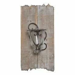 My Flair Wandkerzenhalter Wallha - Glas - Weiß / Braun