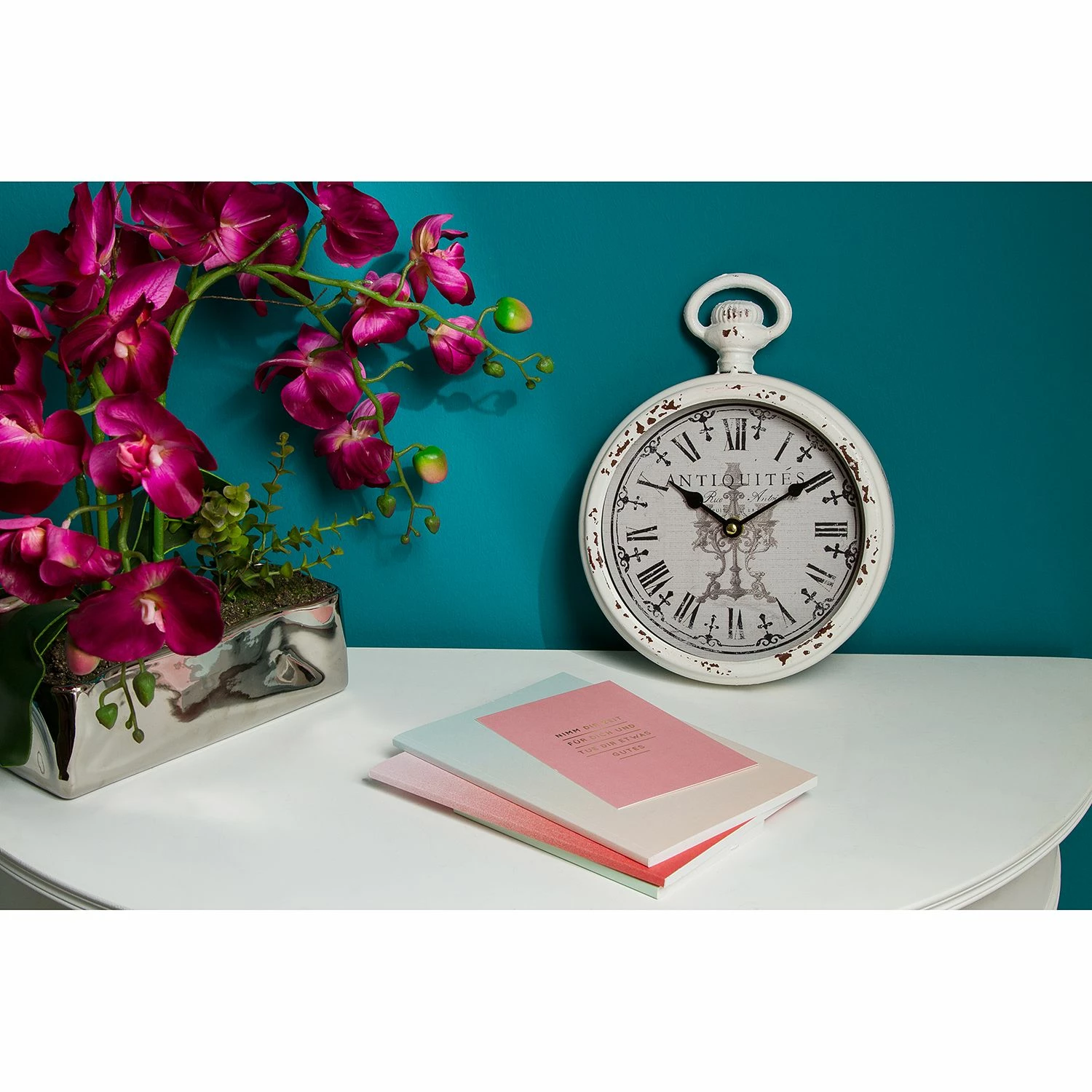 My Flair Wanduhr Strombeek - Messing - Weiß – Bild 2