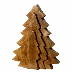My Flair Dekofigur Tannenbaum I - Mangoholz - braun