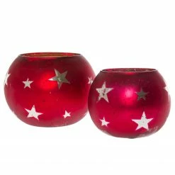 My Flair Teelichtgläser Massana II (2-teilig) - Glas - silber