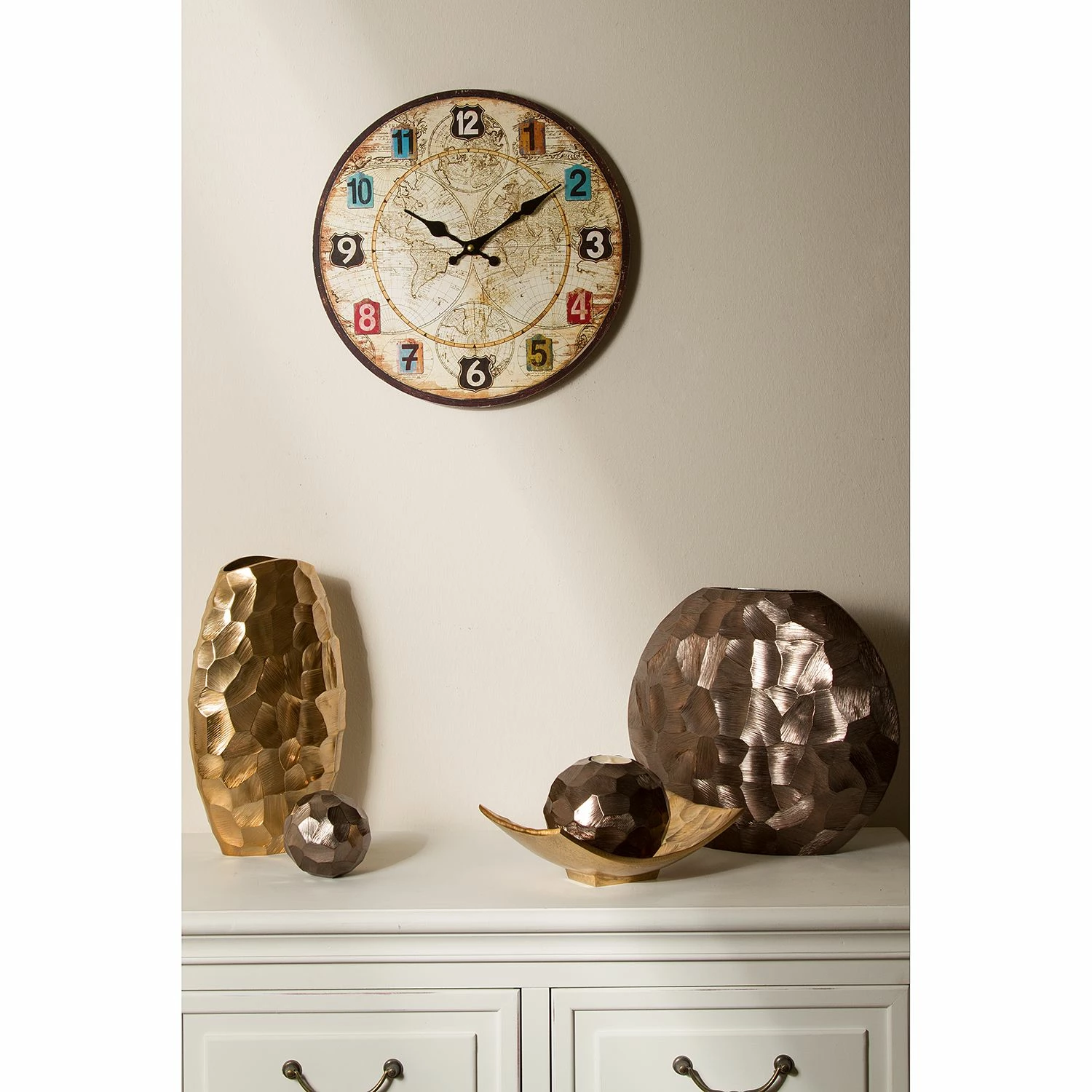 My Flair Wanduhr Warriewood - MDF - Mehrfarbig – Bild 2