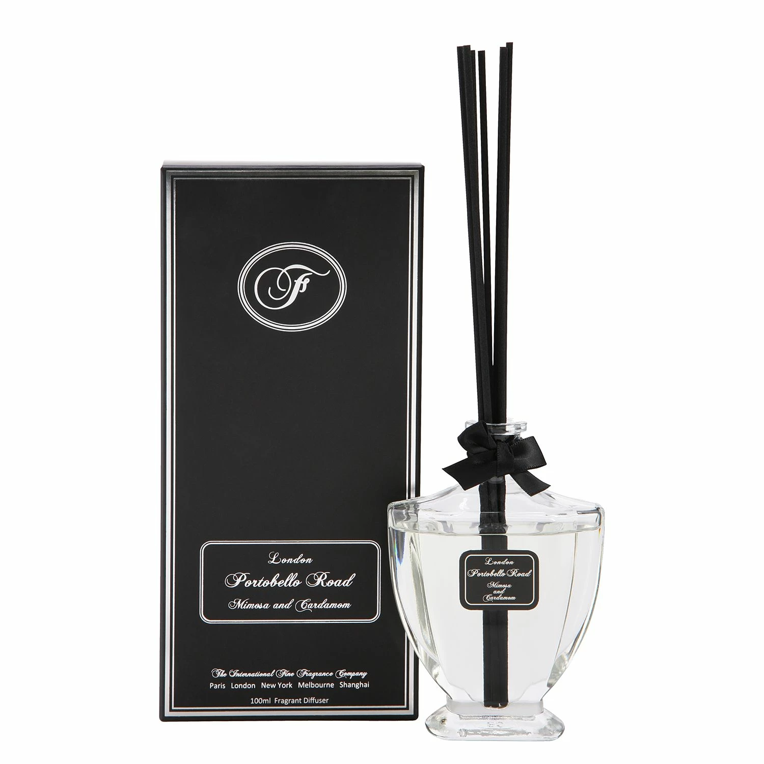 Fine Fragrance Company Diffuser Portobello Road - Glas - Schwarz - 100 ml