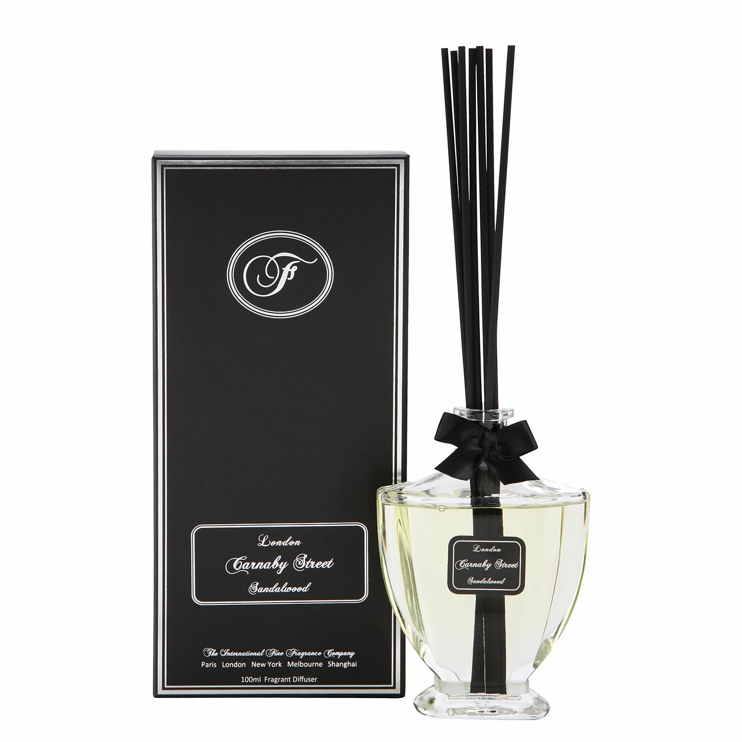 Fine Fragrance Company Diffuser Carnaby Street - Glas - Schwarz - 100 ml