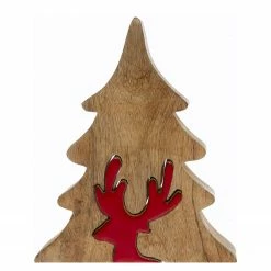 Twentyfour Dekofigur Oksbol - Mango massiv - Braun / Rot - Höhe: 23 cm