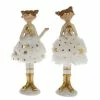 My Flair Dekofigur Ballerina (2-teilig) - Polyresin - weiß/gold