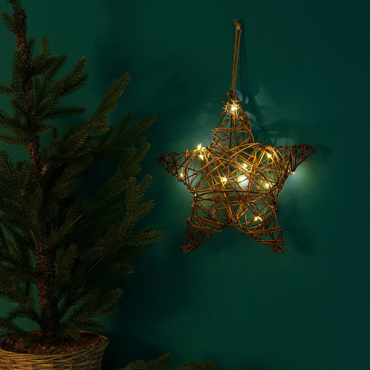 My Flair LED-Sternenhänger James Well - Rattanj - Braun – Bild 2