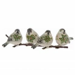 My Flair Clipse Vögel (4-teilig) - Polyresin - grün