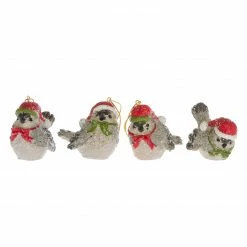 My Flair Hänger Ardennen (4-teilig) - Polyresin - Grau / Rot