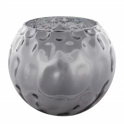 Kayoom Vase Areca - Glas, Metallfolie - Silber - 30 x 23 cm