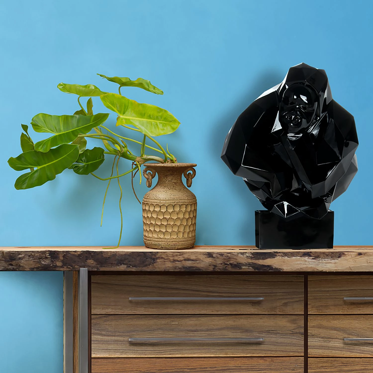 Kayoom Dekofigur Kenya II - Kunstharz - Schwarz – Bild 2