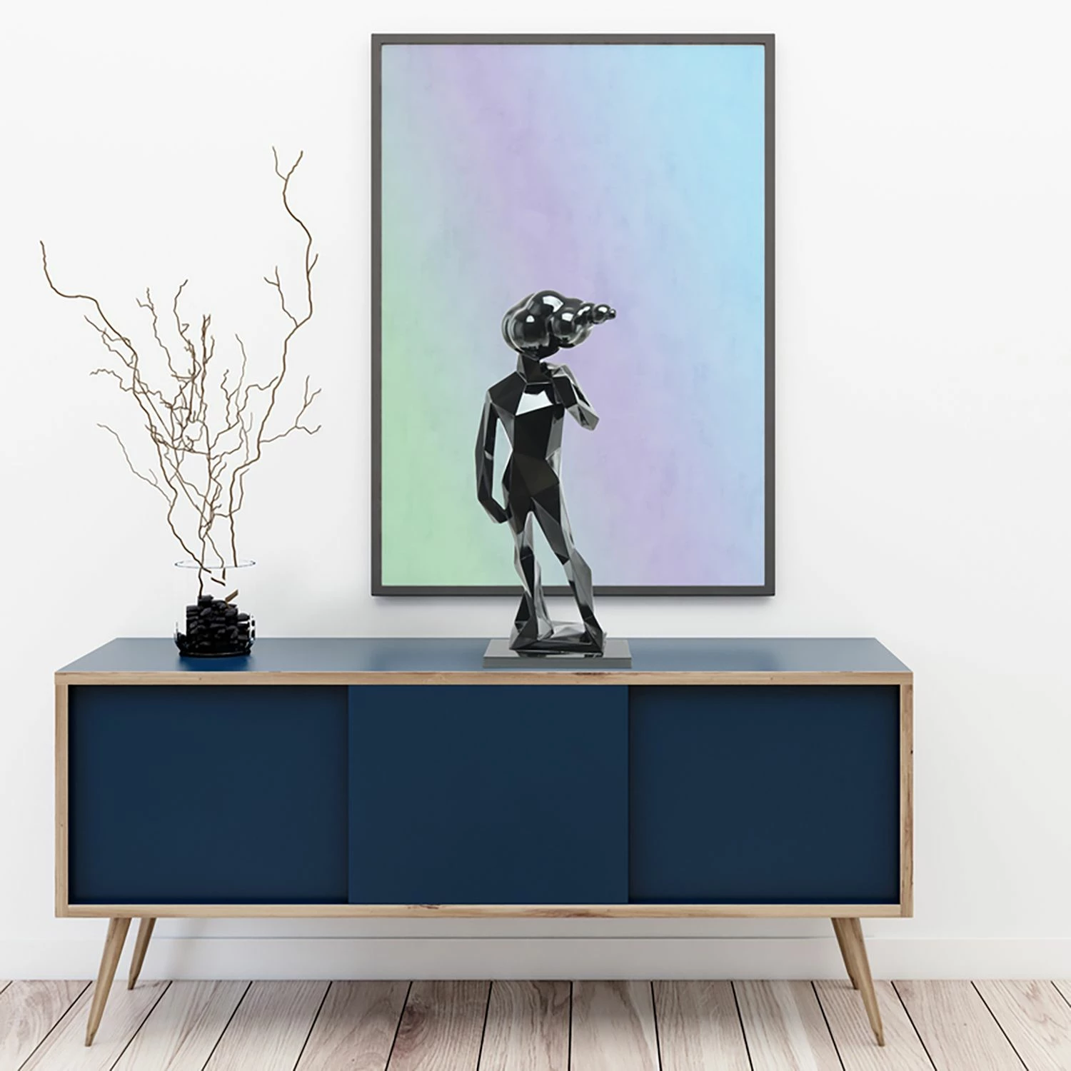 Kayoom Dekofigur Kenya III - Kunstharz - Schwarz – Bild 2