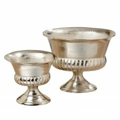 Boltze Pflanztopf Toulon (2-teilig) - Aluminium - Silber