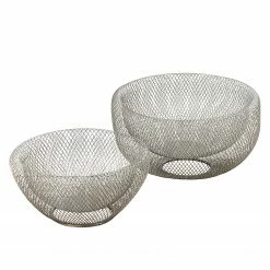 Boltze Dekoschale Seoul (2-teilig) - Silber