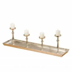 Boltze Kerzenleuchter Furo - Aluminium - Silber