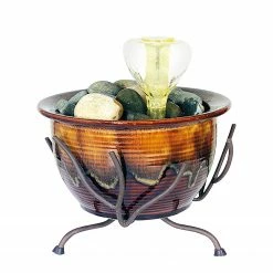 Näve Zimmerbrunnen Quelltopf - Keramik - Braun