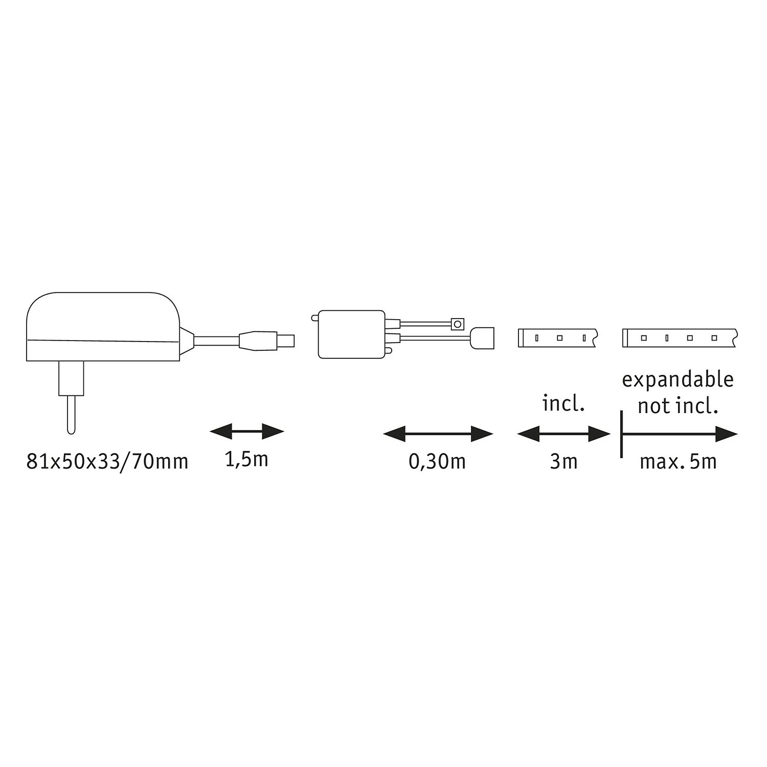 Paulmann LED-Lichterkette Wemb 3m II - Silikon - 1-flammig – Bild 9