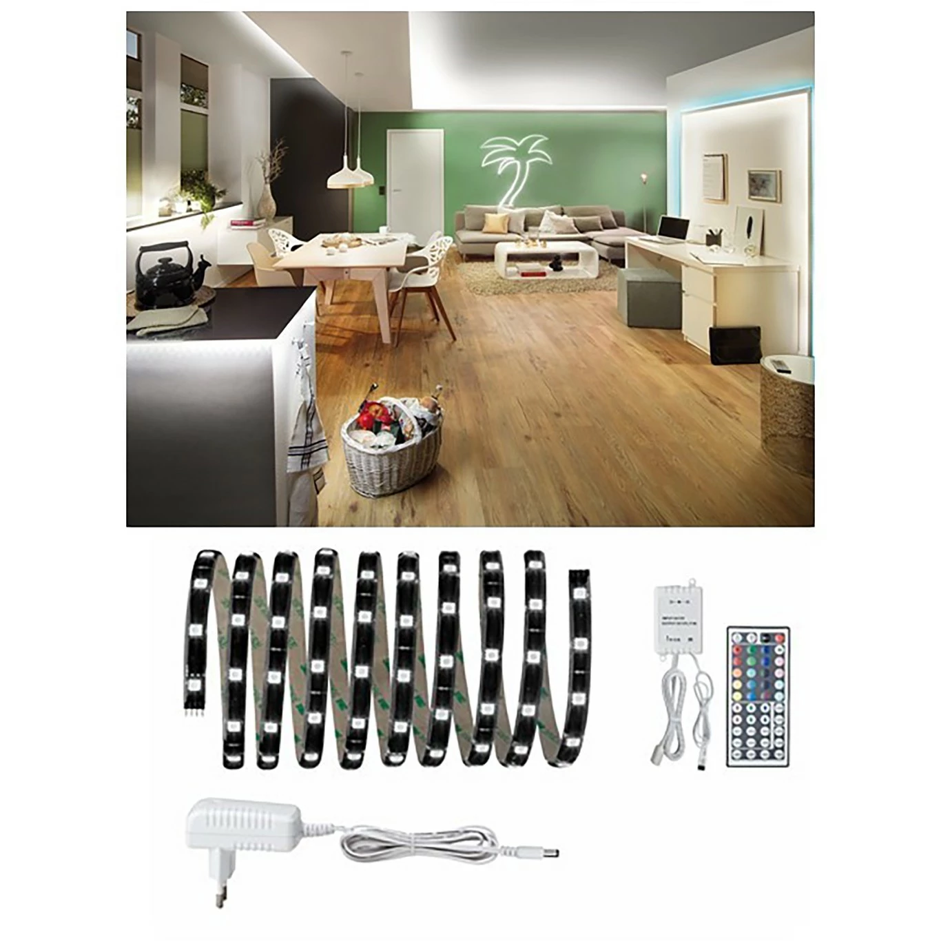 Paulmann LED-Lichterkette Wemb 3m II - Silikon - 1-flammig