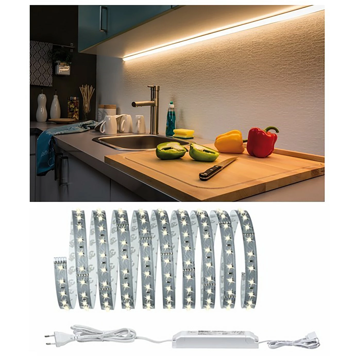 Paulmann LED-Lichterkette Denman 3m I - Silikon - 1-flammig