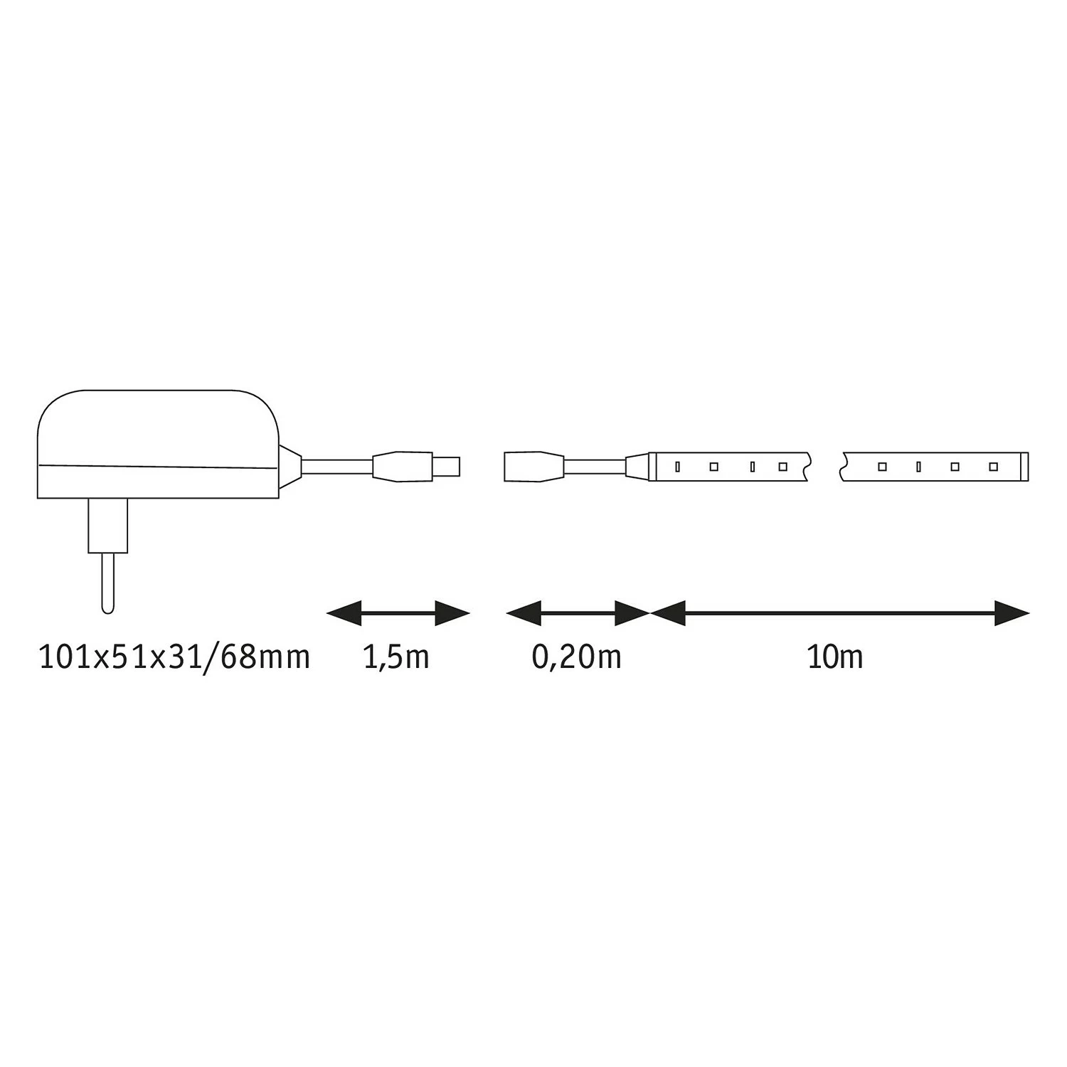 Paulmann LED-Lichterkette Ilheus 10m III - Silikon - 1-flammig – Bild 4