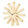 Umbra Wanduhr Ribbonwood - Espenholz / Linde / Aluminium - Beige