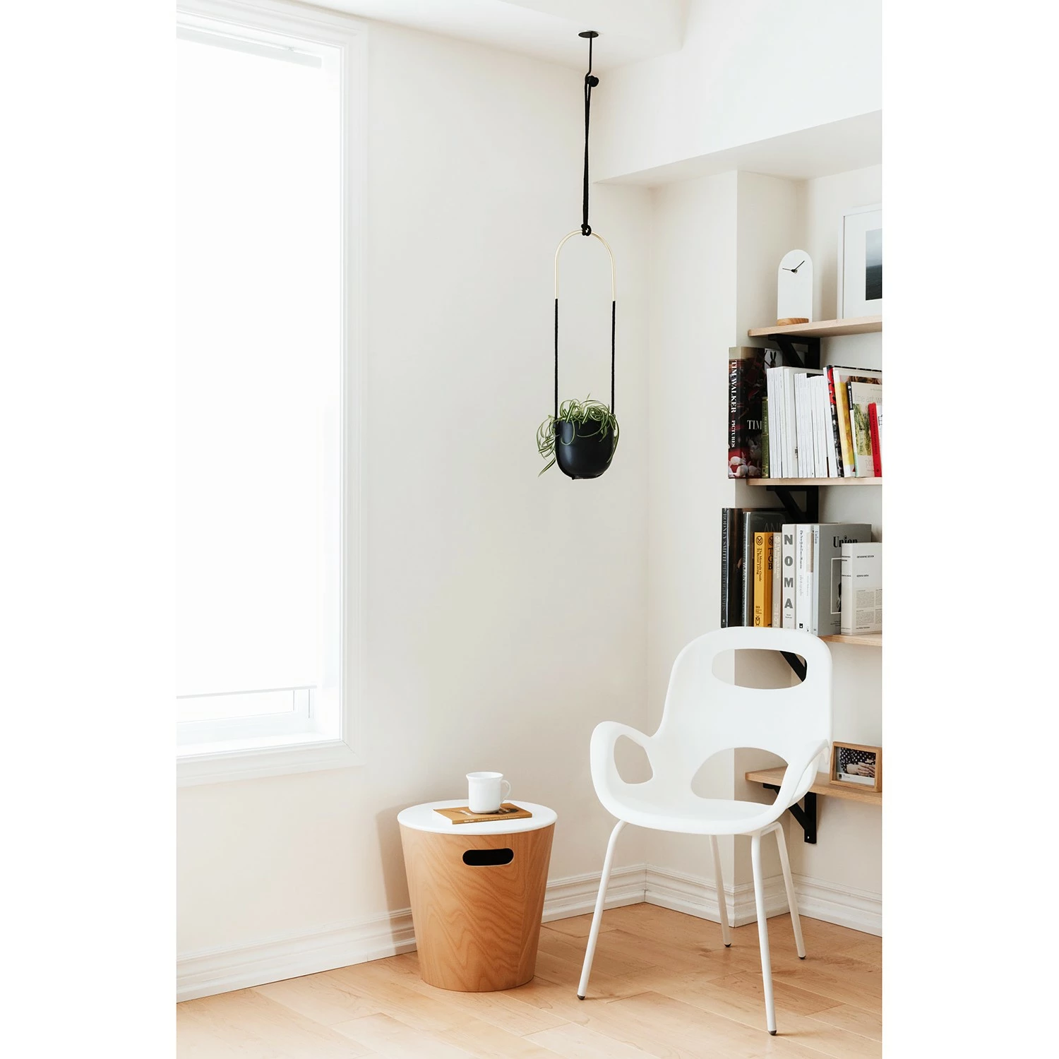 Umbra Blumenampel Bolo - Eisen / Baumwolle / Keramik - Schwarz – Bild 6