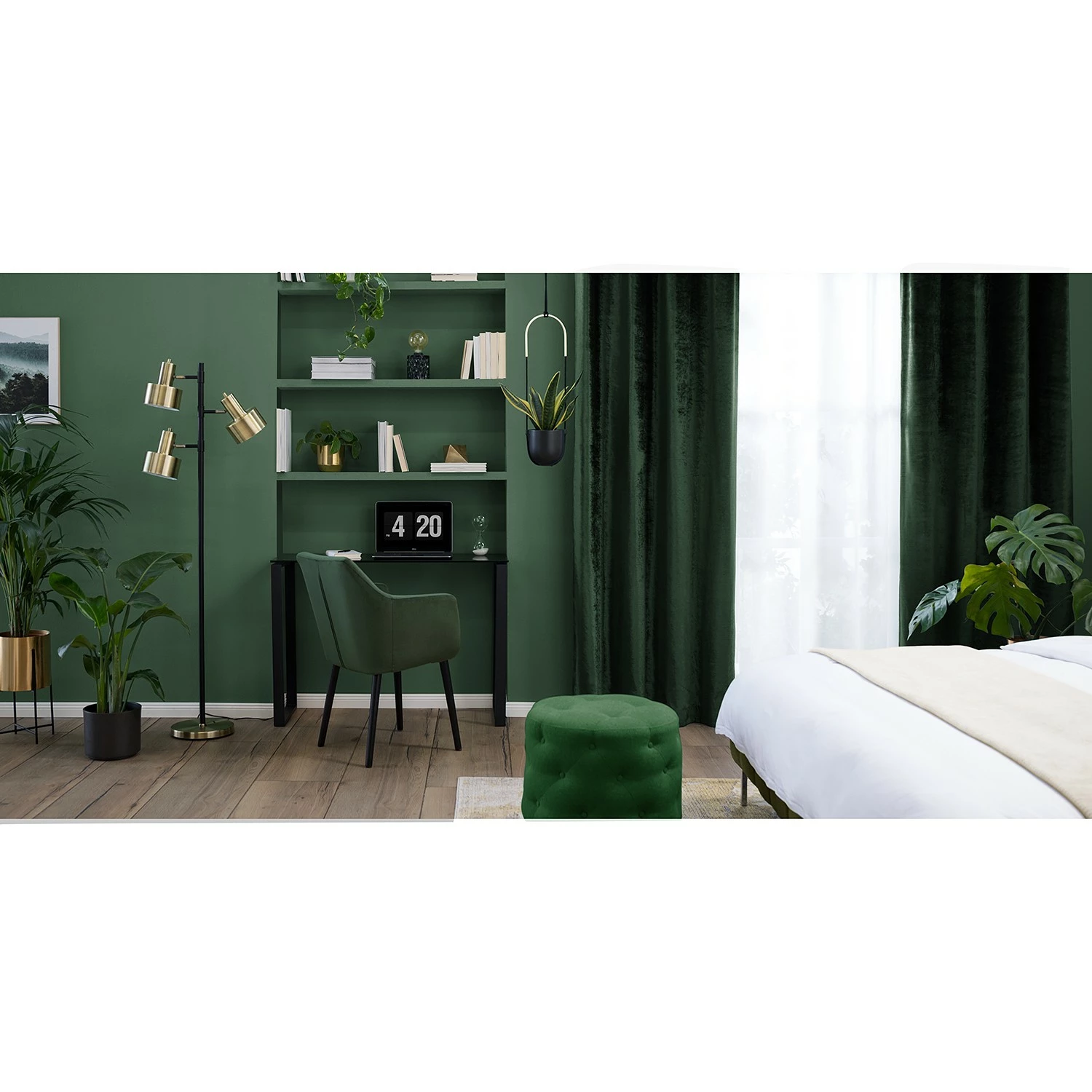 Umbra Blumenampel Bolo - Eisen / Baumwolle / Keramik - Schwarz – Bild 2