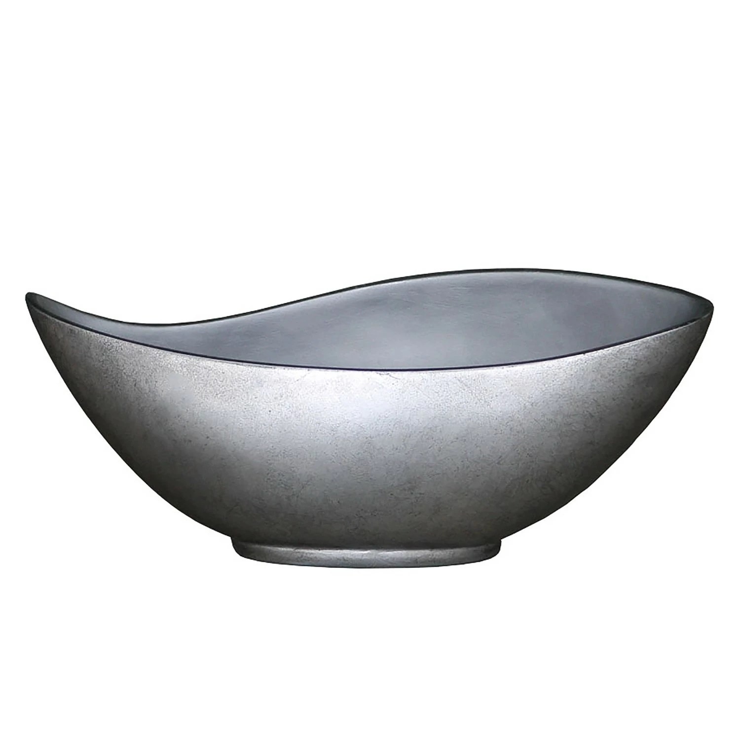 Flechtwaren Müller Dekoschale Magna Eye - Polystone - Silber - Höhe: 16 cm
