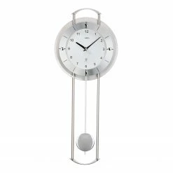 AMS Pendelwanduhr City Bell - Funk - Silber