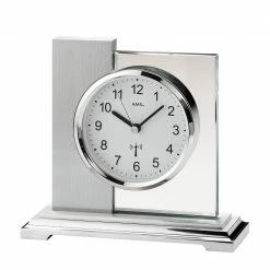 AMS Tischuhr Ponte Nova - Funk - Silber
