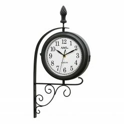 AMS Wanduhr La Garita - Quarz - Schwarz / Weiß