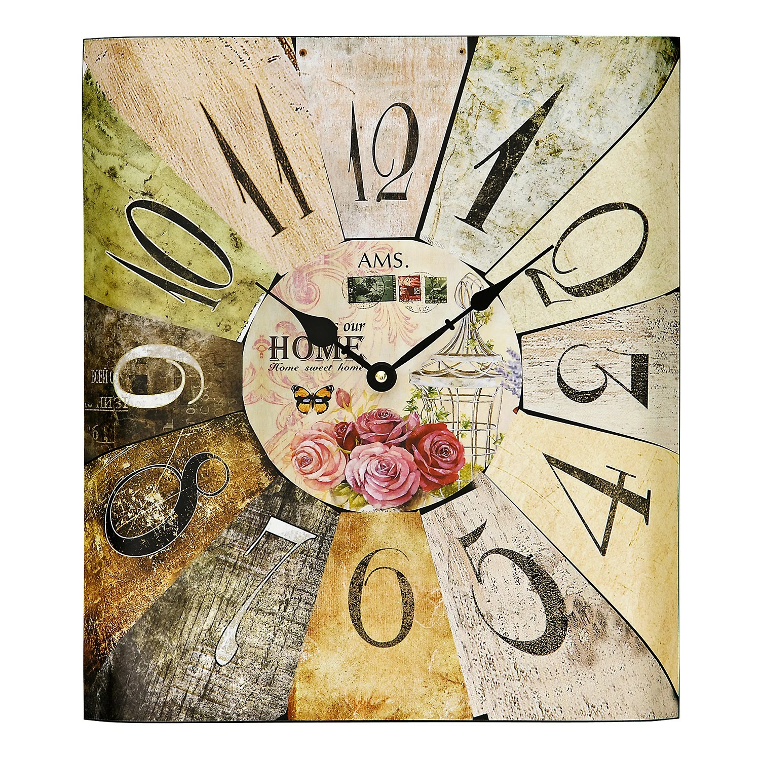 AMS Wanduhr Vrist - Quarz - Mehrfarbig