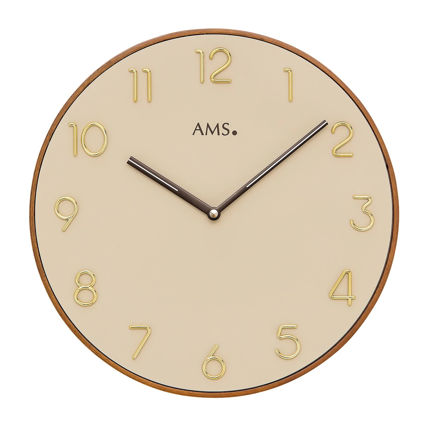 AMS Wanduhr Paqueta - Quarz - Beige