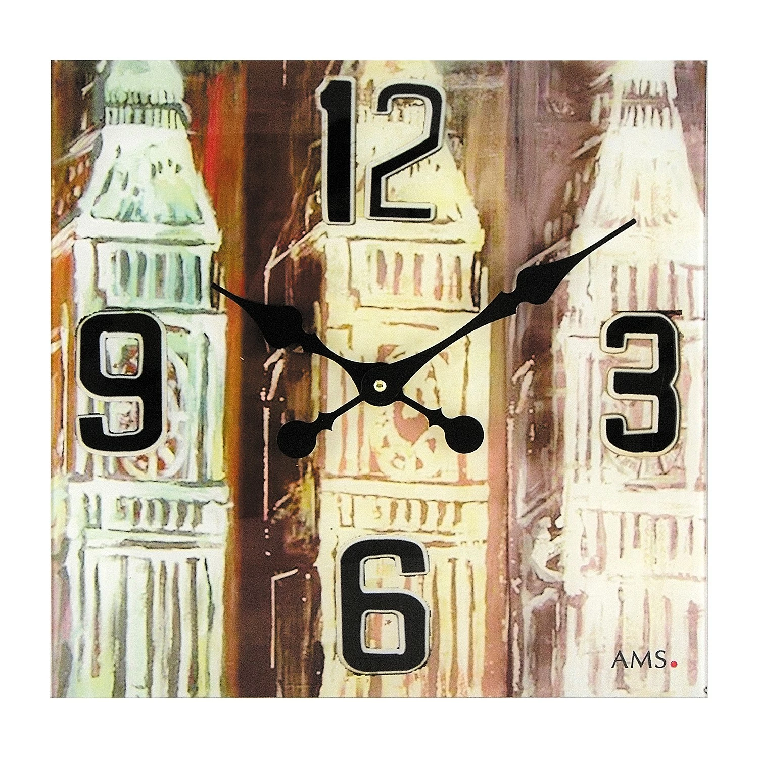 AMS Wanduhr Birri - Quarz - Mehrfarbig