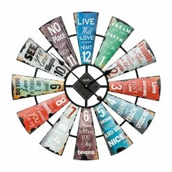 AMS Wanduhr Carara - Quarz - Mehrfarbig