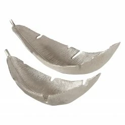 Boltze Dekoschale Blatt (2-teilig) - Aluminium