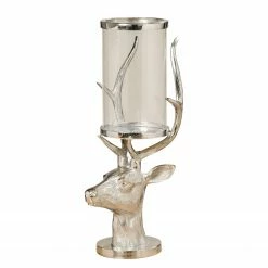 Boltze Kerzenleuchter Hirsch - Aluminium