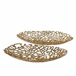 Boltze Dekoschale Fidan II (2-teilig) - Aluminium