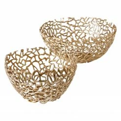 Boltze Dekoschale Fidan I (2-teilig) - Aluminium