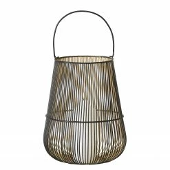 Twentyfour Windlicht Manoria - Eisen – Schwarz - Durchmesser: 26 cm