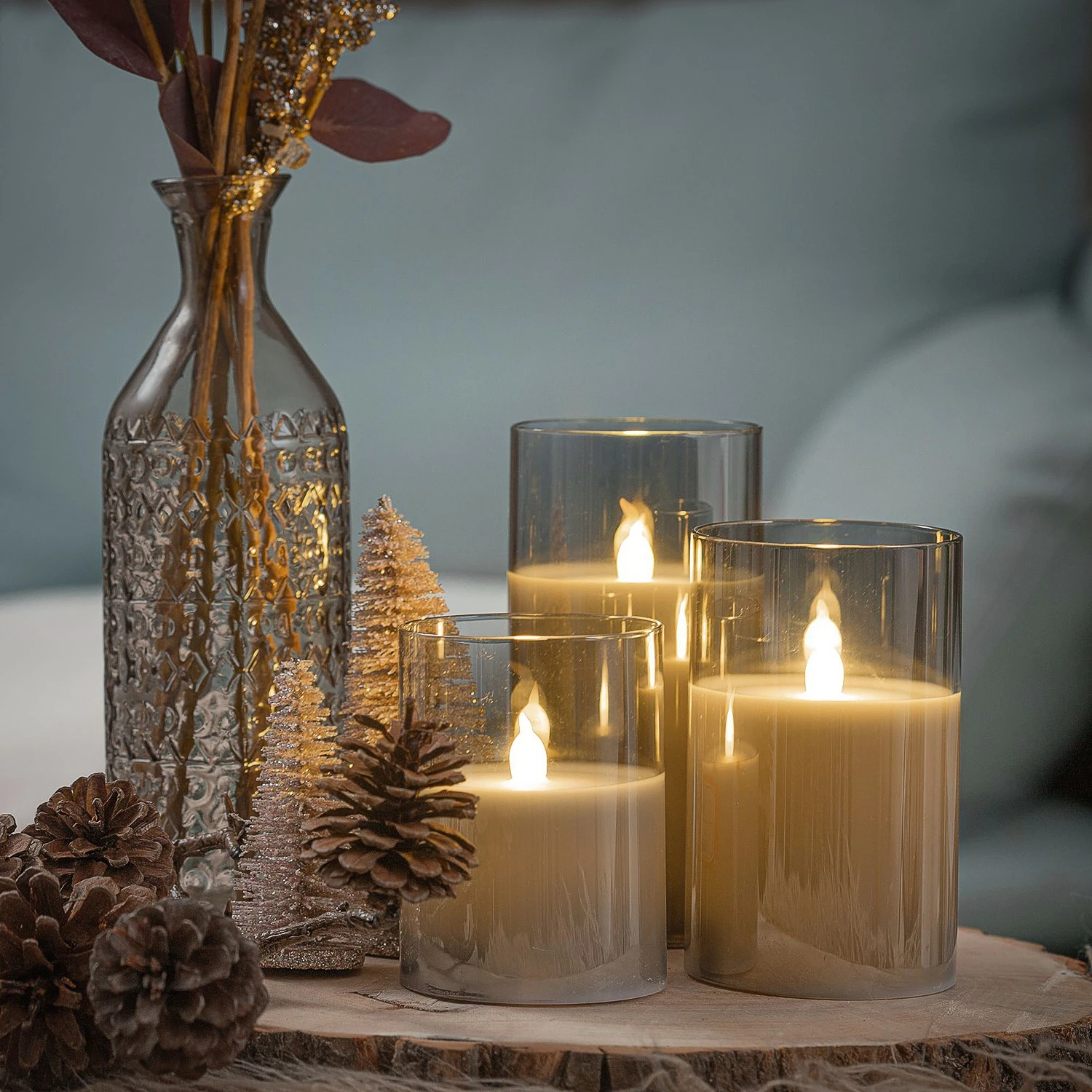 Pauleen LED-Kerze Classy (3er-Set) - Klarglas - 3-flammig – Bild 5