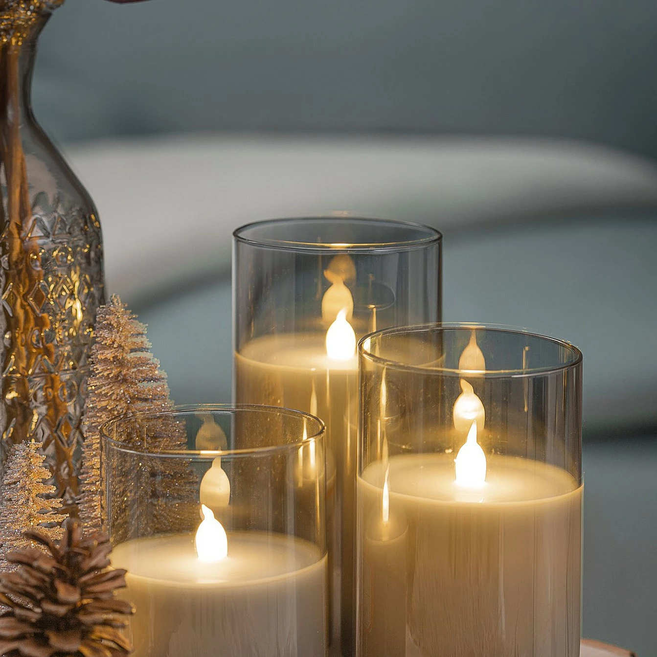 Pauleen LED-Kerze Classy (3er-Set) - Klarglas - 3-flammig – Bild 6