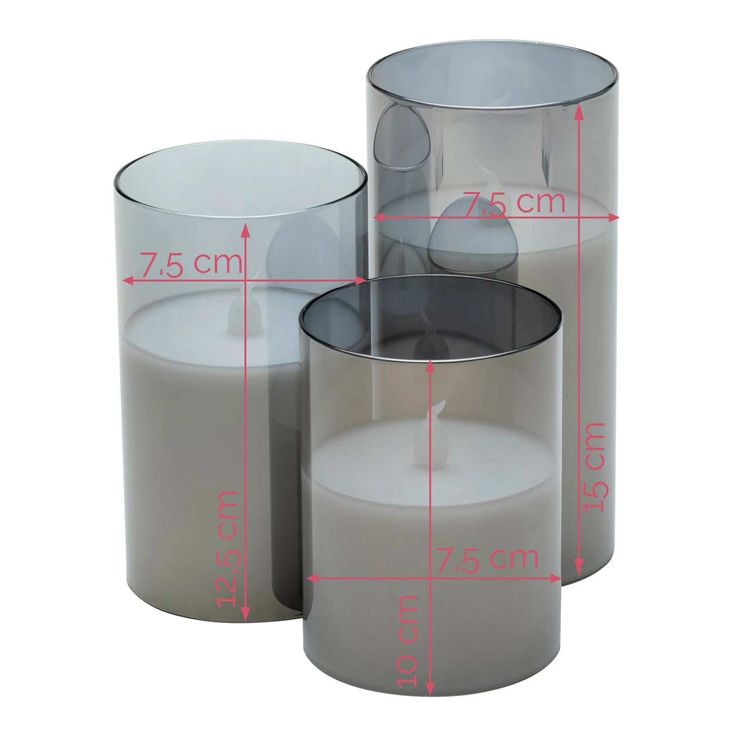 Pauleen LED-Kerze Classy (3er-Set) - Klarglas - 3-flammig – Bild 10