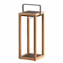 Best Freizeitmöbel Solar-Laterne Cloyd VII - Teak massiv - Teak / Anthrazit