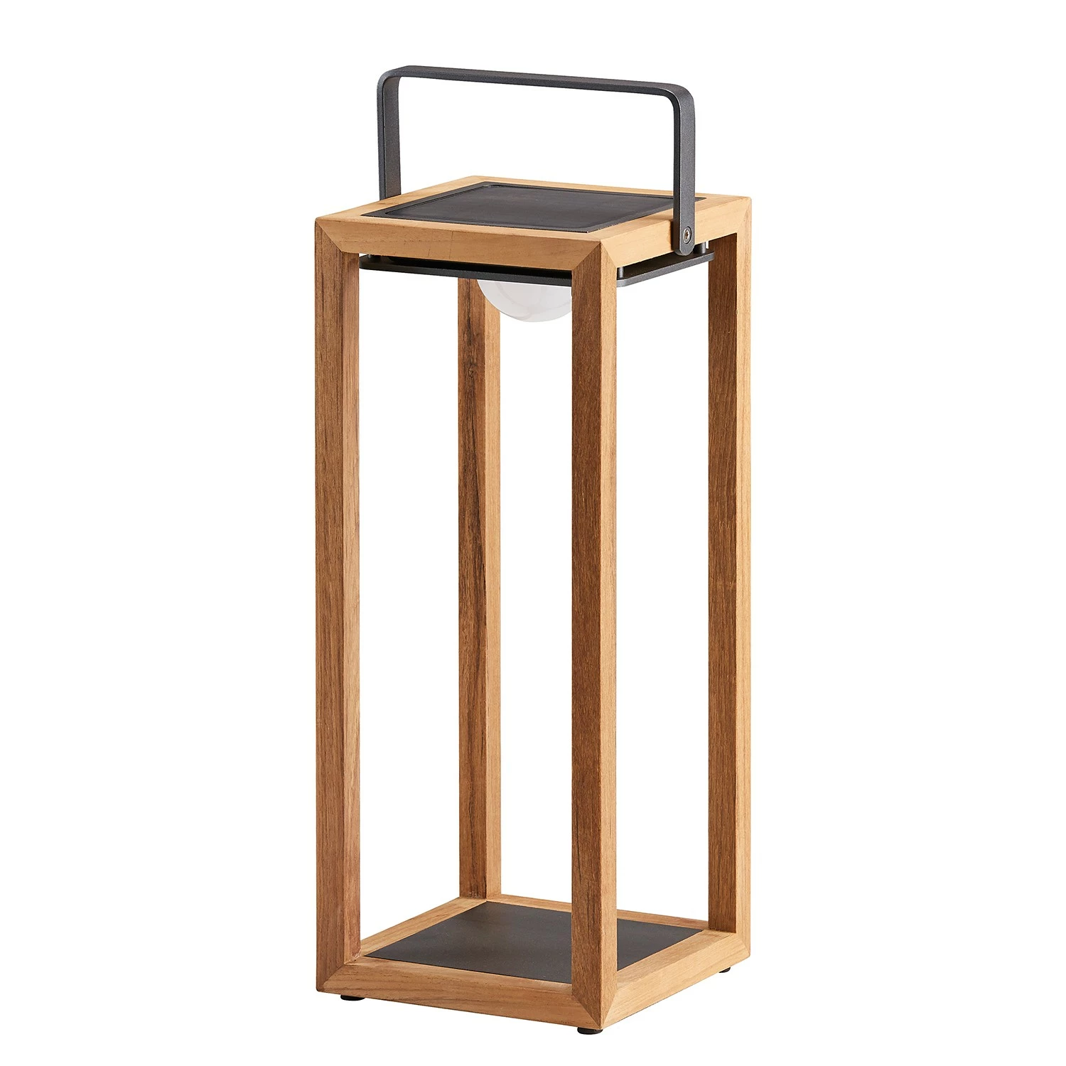 Best Freizeitmöbel Solar-Laterne Cloyd VII - Teak massiv - Teak / Anthrazit